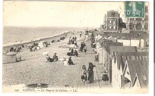 CAYEUX - La Plage et les Cabines von 1906 (AK5594)