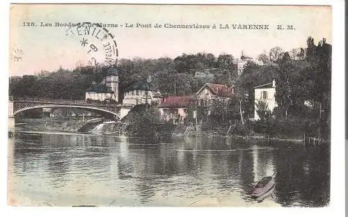 Les Bords de la Marne - Le Pont de Chennevières à LA VARENNE von 1922  (AK5613)