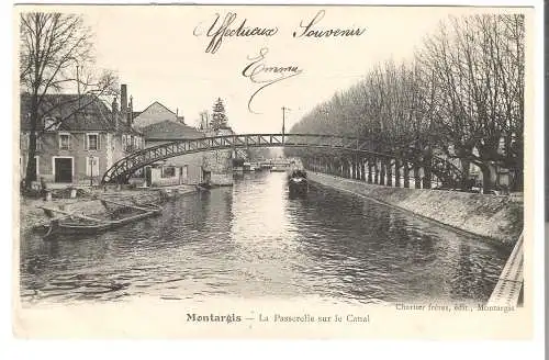 Montargis - La Passerelle sur le Canal von 1908 (AK5643)