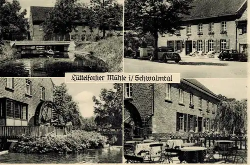 AK Schwalmtal, Lüttelforster Mühle, Gaststätte, Ansichten, 1957 gelaufen mit Marke + Sonderstempel