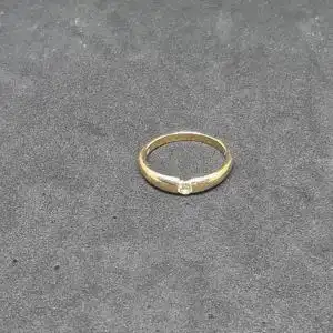 Goldring mit Brillanten - 14 Karat - 585 Echtgold - Ring - Goldring