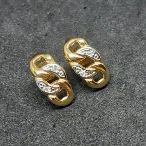 Ohrstecker mit Diamanten - 14 Karat - 585 Echtgold - Gold Ohrstecker - Ohrringe