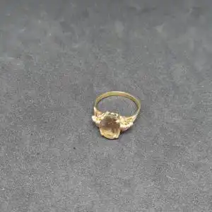 Goldring mit Rauchquarz - 14 Karat - 585 Echtgold - Ring