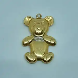 Kettenanhänger-Anhänger-585 Echtgold-14 Karat-Gelbgold-Teddybär-