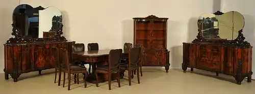 12-teiliges Neobarock Speisezimmer gefertigt um 1910 Antik Kolosseum