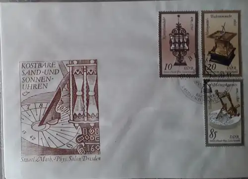 1983 Kostbare Sand- und Sonnenuhren  FDC 2  (MiNr.2797,2798,2801)  SSt Berlin 07.06.83