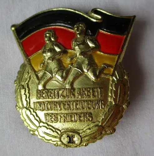 DDR Sportleistungsabzeichen "Bereit zur Arbeit ..." Stufe 1, 42 mm (117678)