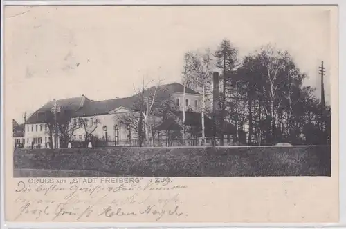 68367 Ak Gruß aus Gasthof "Stadt Freiberg" in Zug 1908
