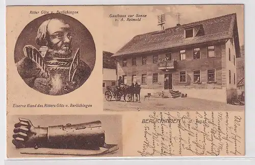 36494 Mehrbild Ak Berlichingen an der Jagst Gasthaus zur Sonne usw. 1927