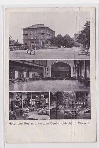 905377 Ak Chemnitz Hotel und Restaurant zum Centralschlachthof 1909