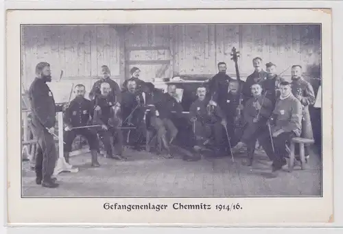 36898 AK Gefangenenlager Chemnitz 1914/16 - Soldaten stehen Schlange