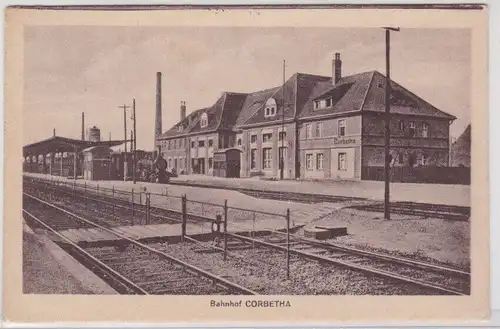 905860 AK Corbetha - Bahnhofs-Wirtschaft Inhaber Carl Weise, Bahnpost 1927