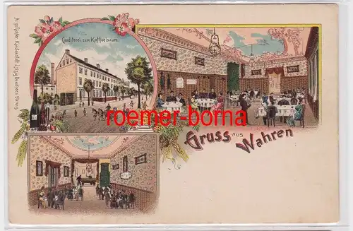 87254 Ak Lithographie Gruss aus Wahren Conditorei zum Kaffeebaum um 1900