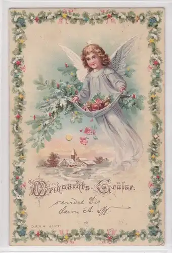 907011 Weihnachts Grüße Ak Christkind verteilt Gaben 1900