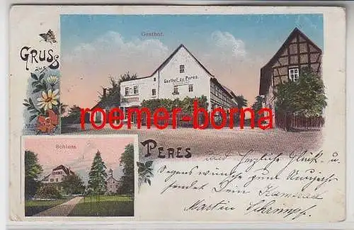 76975 Mehrbild Ak Gruß aus Peres Gasthof und Schloss 1917