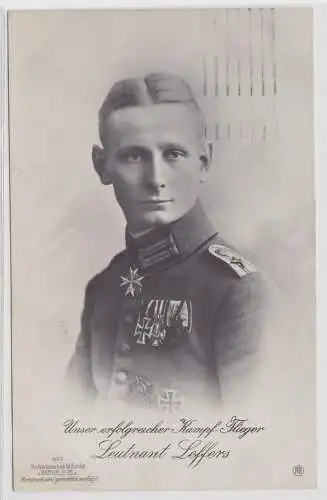 53682 Feldpost Ak Unser erfolgreicher Kampfflieger Leutnant Leffers 1.Weltkrieg