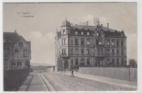 11679 Ak St. Ingbert - Blick auf das Postgebäude um 1910