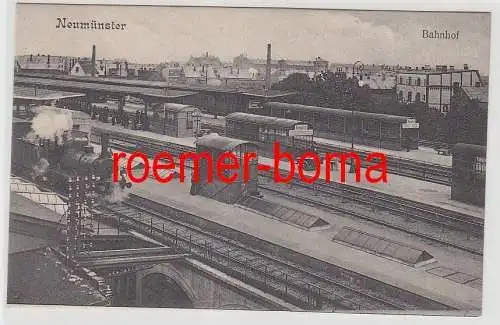76872 Ak Neumünster Bahnhof um 1910