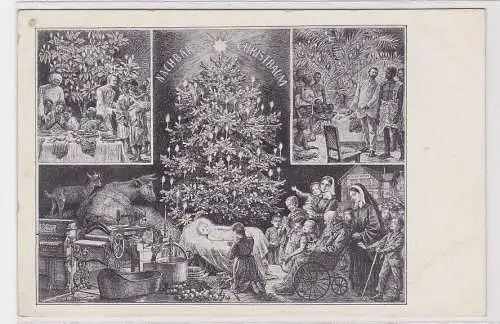 907520 Ak Leipzig Nachbar Christbaum Spendenkarte von Pastor Siebenhaar um 1915