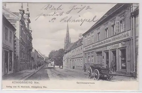 58815 Ak Königsberg Neumark Bernikowerstrasse Selterwasser Fabrik 1904