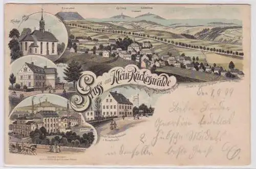 902173 Ak Lithographie Gruß aus Klein-Rückerswalde bei Annaberg 1899