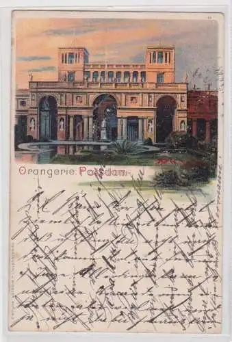 908408 Lithographie Ak Orangerie Potsdam 1902