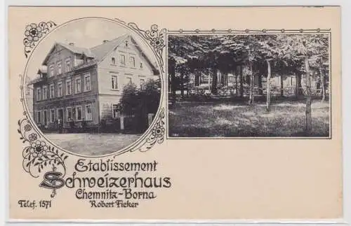95749 Mehrbild Ak Etablissement Schweizerhaus Chemnitz Borna Robert Ficker 1910
