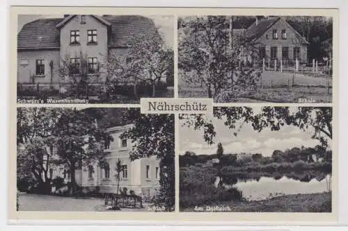 06350 Mehrbild Ak Nährschütz Naroczyce Schwarz`s Warenhandlung Schule usw.