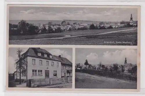 906000 Mehrbild Ak Allendorf Kreis Marburg Gaststätte Karl Stitz um 1940