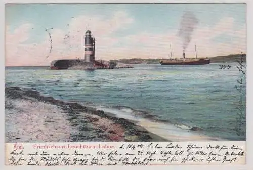 72450 Ak Kiel - Friedrichsort-Leuchtturm-Laboe 1904