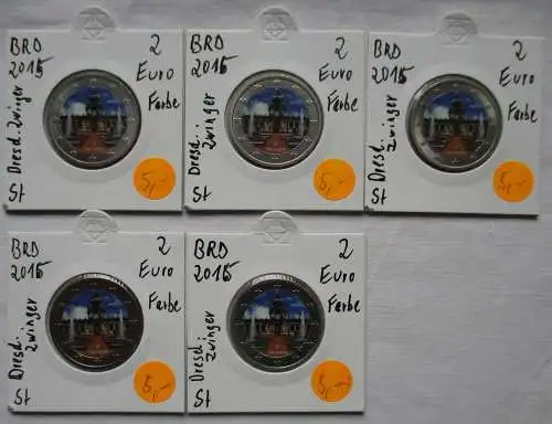 2 Euro 2015 Deutschland Sachsen Dresden Zwinger ADFGJ Farbmotiv (131907)