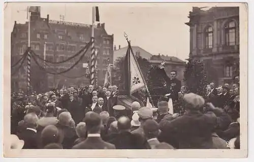 99768 Foto Ak Festzugskarte I. Deutscher Reichskriegertag Leipzig 1925