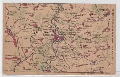 92956 Karten AK Rochlitz und Umgebung - herausgegeben v. Promenaden-Verein