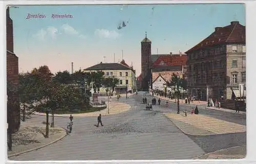 93023 Feldpost Ak Breslau Wroclaw Ritterplatz 1916