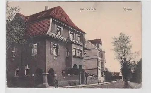 54222 Feldpost Ak Grätz Grodzisk Wielkopolski Bahnhofstrasse 1914