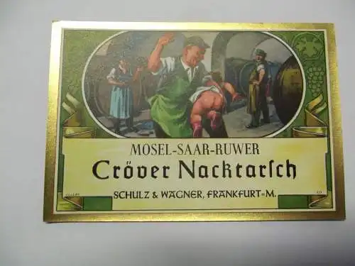 Weinetikett - Wein Etikett Cröver Nacktarsch Mosel - Saar - Ruwer