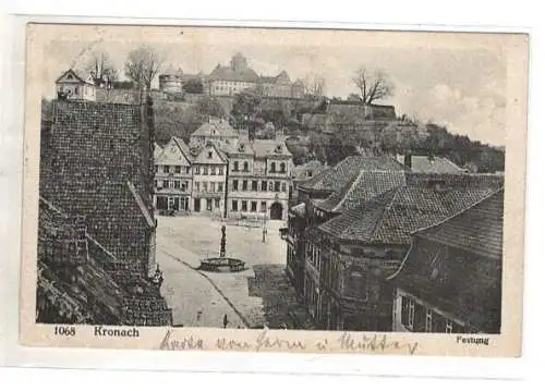 AK Bayern Oberfranken ; Kronach Altstadt mit Festung Rosenberg