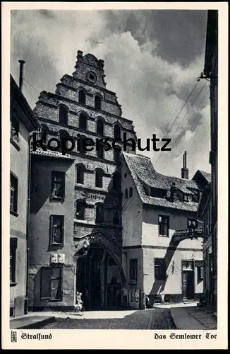 ALTE POSTKARTE STRALSUND DAS SEMLOWER TOR SERIE AUS DEUTSCHEN LANDEN porte gate cpa postcard AK Ansichtskarte