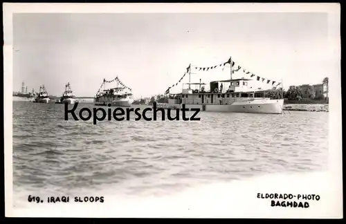 ALTE POSTKARTE IRAQI SLOOPS BAGHDAD Bagdad Irak Iraq Boot ship boat ships Schiff Schiffe Sloop Slup cpa AK postcard