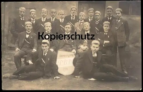 ALTE POSTKARTE VEREINIGUNG FIDELE BRÜDER DÖBELN 1916 F. B. D. Studenten Studentika Studentica cpa postcard Ansichtskarte