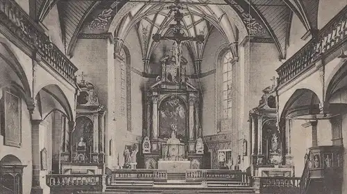 ALTE POSTKARTE BAD MÜNSTEREIFEL INNERES DER JESUITENKIRCHE KIRCHE INNENANSICHT AK Ansichtskarte postcard cpa