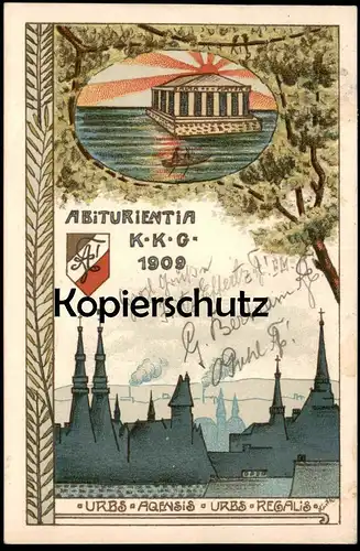 ALTE LITHO POSTKARTE AACHEN ABITURIENTIA 1909 Studentika Couleur Studentica cpa AK Ansichtskarte postcard