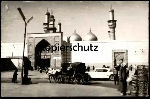 ALTE FOTO POSTKARTE BAGHDAD MOSCHEE KUTSCHE Auto Mosque Bagdad Iraq Irak cpa photo postcard Ansichtskarte AK