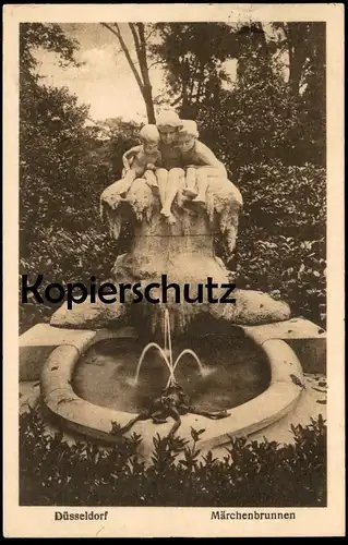 ALTE POSTKARTE DÜSSELDORF MÄRCHENBRUNNEN Brunnen Frosch frog grenonille fontaine fountain fairy tale postcard cpa AK