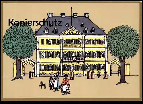 ÄLTERE KÜNSTLER POSTKARTE KAISERLICHES POSTAMT BONN 1879 Post 500 Jahre postcard cpa AK Ansichtskarte