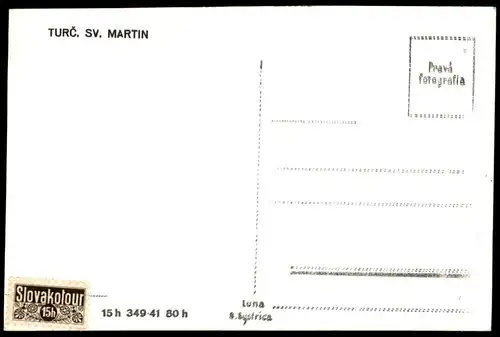 ALTE POSTKARTE TURC SV. MARTIN PANORAMA SLOVENSKO Turz Slowakei AK Ansichtskarte cpa postcard