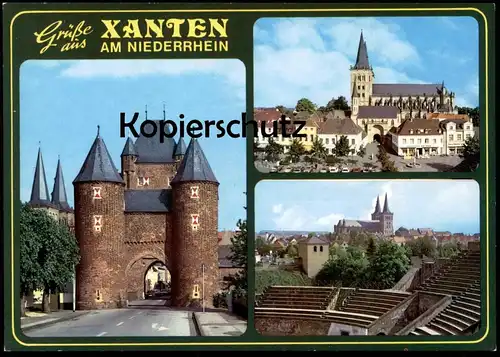 ÄLTERE POSTKARTE GRÜSSE AUS XANTEN AM NIEDERRHEIN RÖMERSTADT cpa postcard Ansichtskarte AK