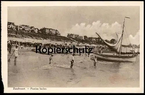 ALTE POSTKARTE ZANDVOORT POOTJES BADEN Kinder children enfants Strand beach plage cpa postcard Ansichtskarte AK