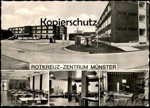 ÄLTERE POSTKARTE ROTKREUZ-ZENTRUM MÜNSTER DEUTSCHES ROTES KREUZ SPERLICHSTRASSE DUNANTSTRASSE postcard Ansichtskarte AK