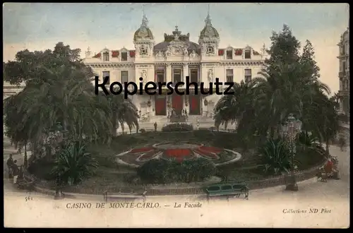 ALTE POSTKARTE CASINO DE MONTE-CARLO LA FACADE MONACO Spielkasino Kasino postcard Ansichtskarte cpa AK